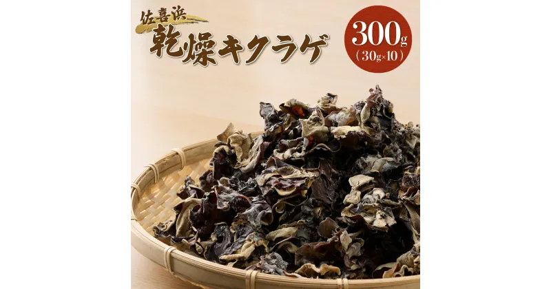 【ふるさと納税】佐喜浜キクラゲ（天日干し）　計300g　30g×10袋詰め合わせセット 室戸海洋深層水 国産 野菜 きのこ キノコ 小分け セット 送料無料 nc006