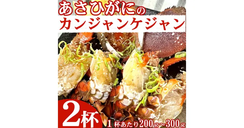 【ふるさと納税】アサヒガニの室戸カンジャンケジャン【2杯】 おかず おつまみ 惣菜 魚介類 冷凍 蟹 かに カニ 送料無料