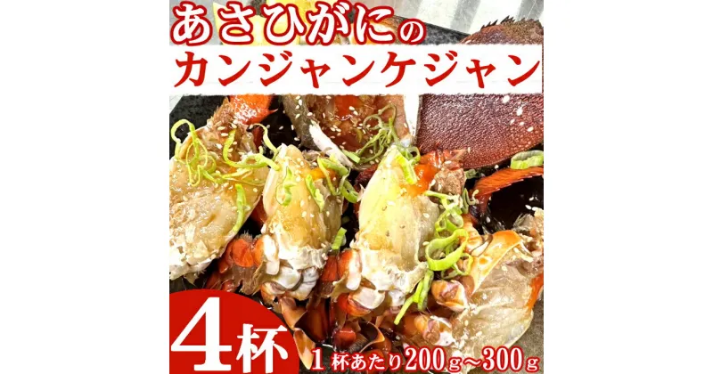 【ふるさと納税】アサヒガニの室戸カンジャンケジャン【4杯】 おかず おつまみ 惣菜 魚介類 冷凍 蟹 かに カニ 送料無料