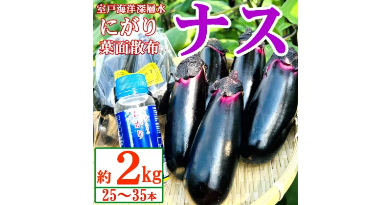 【ふるさと納税】【最短7日以内発送！】農家直送　土佐の美味茄子の新鮮ナス　2kg　（室戸海洋深層水にがり使用） 野菜 なす ナス 常温 小袋 国産 夏野菜 茄子 小分け 旬 5000円 高知 bn001