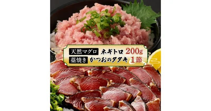 【ふるさと納税】【お試しセット】 土佐流藁焼きかつおのたたき1節と高豊丸ネギトロ200g 魚介類 海産物 カツオ 鰹 わら焼き まぐろ マグロ ねぎとろ 高知 コロナ 緊急支援品 海鮮 冷凍 家庭用 訳あり 不揃い 規格外 お試し おためし　tk060