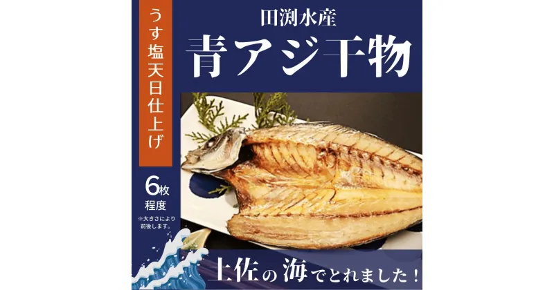 【ふるさと納税】青アジのひらき｜田渕水産の干物　高知県安芸市　田渕水産　老舗の味　新鮮な青アジ　青アジの開き　うす塩天日　ご飯のおかず　晩酌のおともに