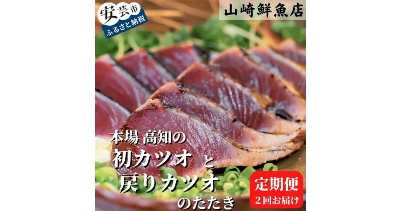 【ふるさと納税】本場 高知の初カツオと戻りカツオのたたき定期便 2節セット×2回　高知県安芸市　魚屋が目利きした新鮮なかつお　鰹　地域で人気の有名店　送料無料