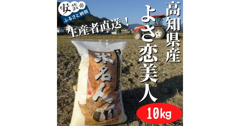 【ふるさと納税】《令和6年産》新嘗祭皇室献上農家が作った高知県産「よさ恋美人」10kg（白米）　高知県安芸市　高知産　農家直送　米　白米　よさこい美人