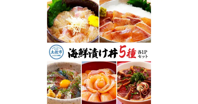 【ふるさと納税】こだわり！土佐の海鮮丼の素5種・各1袋セット 漬け丼 漬け丼セット 海鮮 丼 お茶漬け 鰹のタタキ かつお サバ 鯛 カンパチ ブリ 送料無料 故郷納税 ふるさとのうぜい 返礼品 高知県 高知 7000円