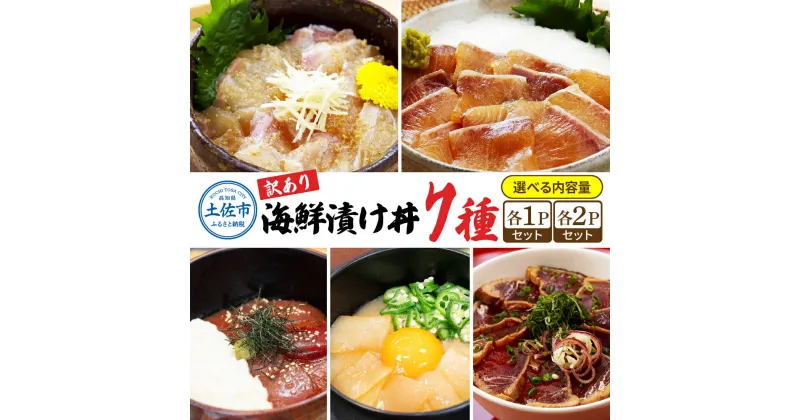 【ふるさと納税】高知 海鮮漬け丼の素セット 鯛 鮪 鰤 カンパチ サバ 鰹たたき イカ いか 漬け丼 漬け 丼 素 海鮮 醤油漬け 小分けパック お茶漬け お取り寄せ 食べ比べ お試し 詰め合わせ 海鮮丼 個包装 冷凍 食品 故郷納税 9000円～ 返礼品 高知 高知県 7袋 14袋