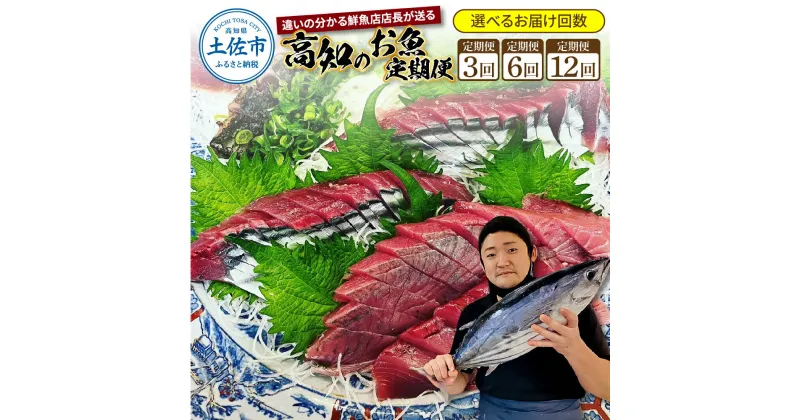 【ふるさと納税】選べるお届け回数 違いの分かる鮮魚店店長が送る 高知のお魚定期便！！ 海鮮 魚 さかな 新鮮 カツオのタタキ 金目鯛 真鯛 ネギトロ 天然アユ など 旬 季節 春 定期便 お楽しみ 定期コース 3回 6回 12回 冷蔵配送 高知 故郷納税 ふるさとのうぜい 43000円～