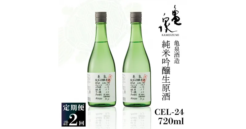 【ふるさと納税】純米吟醸生原酒 CEL-24 720ml 生酒 毎月1本×2回 定期便 お酒 酒 さけ 日本酒 アルコール 生原酒 14度 14% 甘口 フルーティ 食中酒 地酒 亀泉酒造 おいしい 飲みやすい 冷蔵 配送 高知県 高知 土佐市 ふるさとのうぜい 故郷納税 返礼品