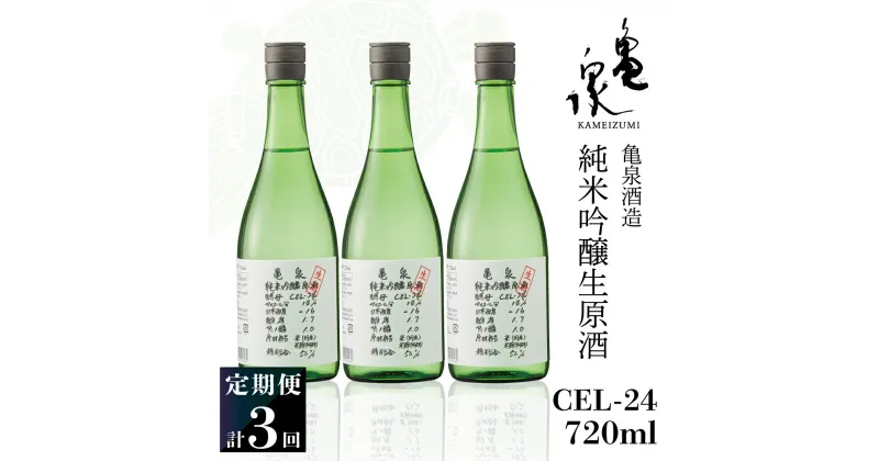 【ふるさと納税】純米吟醸生原酒 CEL-24 720ml 生酒 毎月1本×3回 定期便 お酒 酒 さけ 日本酒 アルコール 生原酒 14度 14% 甘口 フルーティ 食中酒 地酒 亀泉酒造 おいしい 飲みやすい 冷蔵 配送 高知県 高知 土佐市 ふるさとのうぜい 故郷納税 返礼品