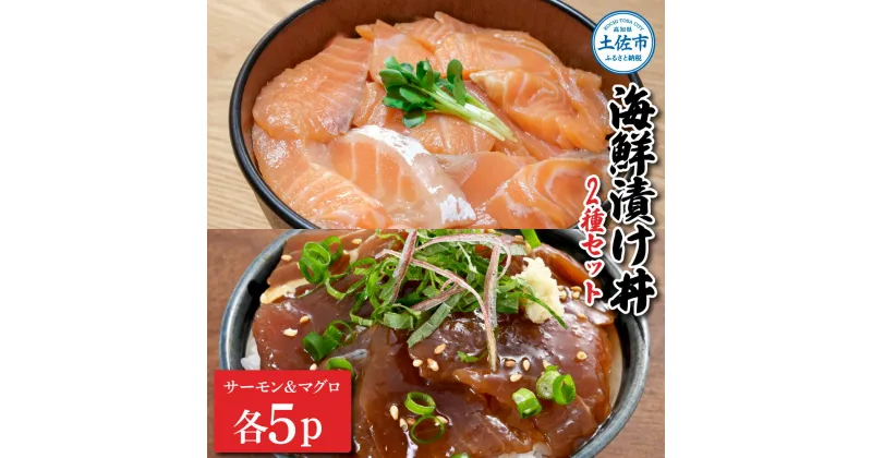 【ふるさと納税】土佐の海鮮漬け丼（サーモン・まぐろ）各5袋セット 1パック60g 漬け丼 海鮮丼 マグロ丼 サーモン丼 鮪 まぐろ おかず おつまみ 惣菜 魚 魚介類 海鮮 個包装 小分け 真空パック 簡単 お取り寄せ 冷凍 配送 故郷納税 ふるさとのうぜい 返礼品 高知県 土佐市